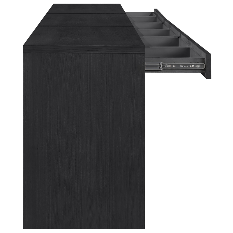 Meridian Furniture Avro Black Solid Wood And Oak Veneer 3pc. Console / Desk