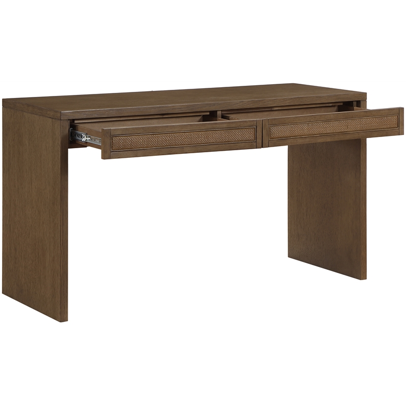 Meridian Furniture Avro Brown Solid Wood And Oak Veneer Console / Desk