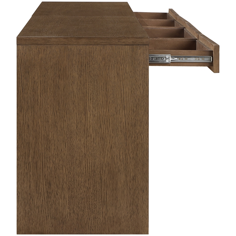 Meridian Furniture Avro Brown Solid Wood And Oak Veneer 2pc. Console / Desk