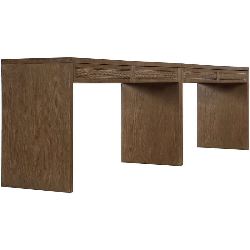Meridian Furniture Avro Brown Solid Wood And Oak Veneer 2pc. Console / Desk