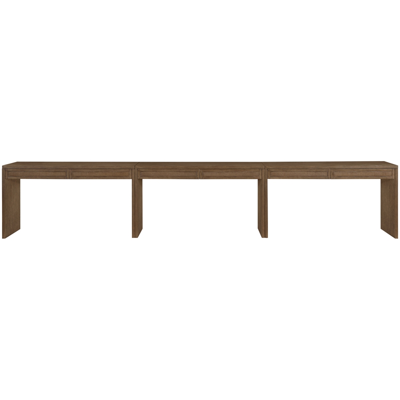 Meridian Furniture Avro Brown Solid Wood And Oak Veneer 3pc. Console / Desk