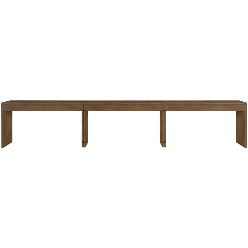 Meridian Furniture Avro Brown Solid Wood And Oak Veneer 3pc. Console / Desk