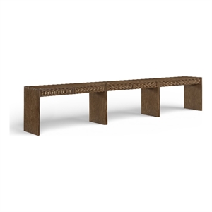 Meridian Furniture Avro Brown Solid Wood And Oak Veneer 3pc. Console / Desk