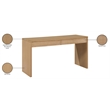 Meridian Furniture Avro Natural Solid Wood And Oak Veneer Console / Desk