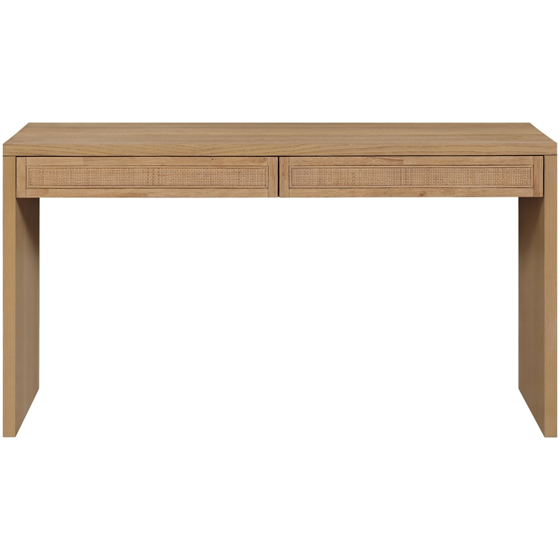 Meridian Furniture Avro Natural Solid Wood And Oak Veneer Console / Desk