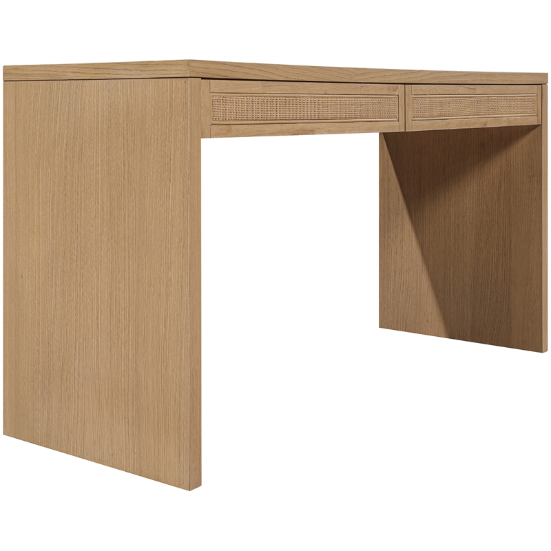 Meridian Furniture Avro Natural Solid Wood And Oak Veneer Console / Desk