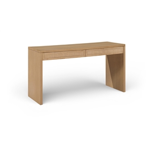 Meridian Furniture Avro Natural Solid Wood And Oak Veneer Console / Desk