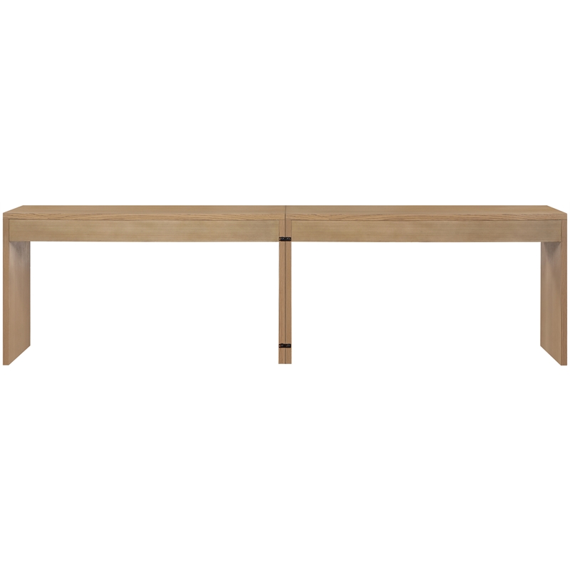 Meridian Furniture Avro Natural Solid Wood And Oak Veneer 2pc. Console / Desk