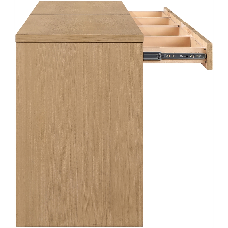 Meridian Furniture Avro Natural Solid Wood And Oak Veneer 2pc. Console / Desk
