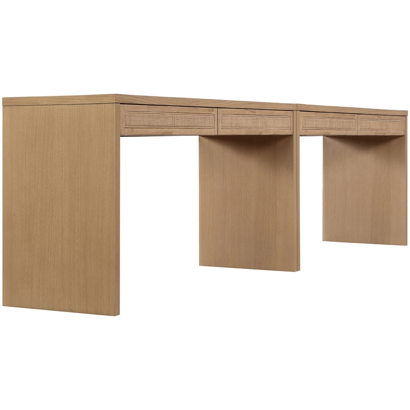 Meridian Furniture Avro Natural Solid Wood And Oak Veneer 2pc. Console / Desk