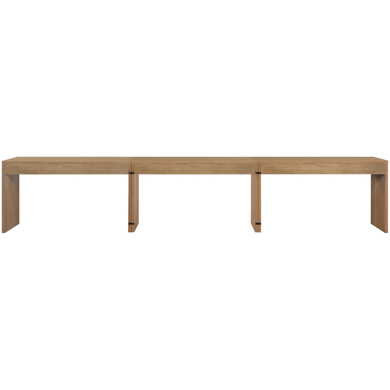 Meridian Furniture Avro Natural Solid Wood And Oak Veneer 3pc. Console / Desk