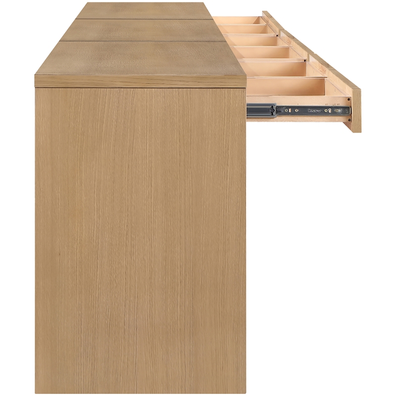 Meridian Furniture Avro Natural Solid Wood And Oak Veneer 3pc. Console / Desk