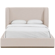 Meridian Furniture Aurin Beige Linen Textured Fabric Upholstered King Bed
