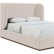 Meridian Furniture Aurin Beige Linen Textured Fabric Upholstered King Bed
