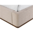 Meridian Furniture Aurin Beige Linen Textured Fabric Upholstered Twin Bed