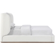 Meridian Furniture Aurin Cream Linen Textured Fabric Upholstered King Bed