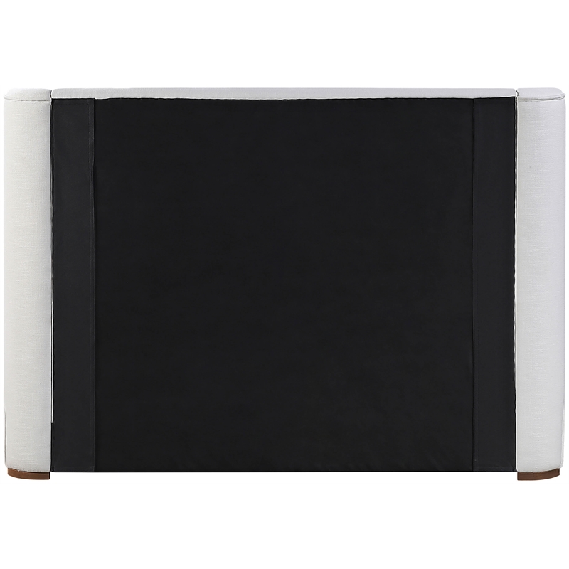 Meridian Furniture Aurin Cream Linen Textured Fabric Upholstered King Bed