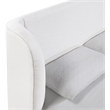 Meridian Furniture Aurin Cream Linen Textured Fabric Upholstered Queen Bed