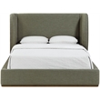 Meridian Furniture Aurin Olive Green Linen Textured Fabric Upholstered King Bed