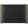Meridian Furniture Aurin Olive Green Linen Textured Fabric Upholstered Queen Bed