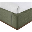 Meridian Furniture Aurin Olive Green Linen Textured Fabric Upholstered Twin Bed