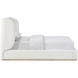 Meridian Furniture Aurin Cream Linen Textured Fabric Upholstered King Bed