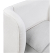 Meridian Furniture Aurin Cream Linen Textured Fabric Upholstered Twin Bed