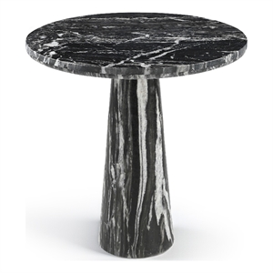 Meridian Furniture Fontelina 30&quot Black Genuine Marble Bistro Dining Table
