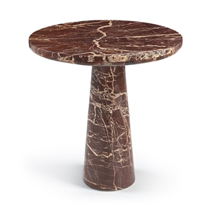 Meridian Furniture Fontelina 30&quot Cherry Genuine Marble Bistro Dining Table