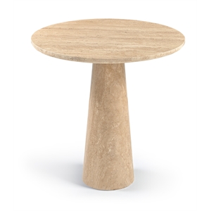 Meridian Furniture Fontelina 30&quot Genuine Travertine Bistro Dining Table