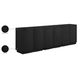 Meridian Furniture Aveline Black Oak Veneer 3pc. Sideboard/Buffet