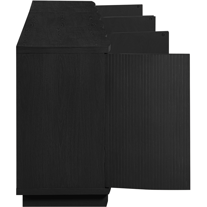 Meridian Furniture Aveline Black Oak Veneer 3pc. Sideboard/Buffet
