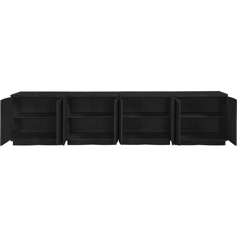 Meridian Furniture Aveline Black Oak Veneer 4pc. Sideboard/Buffet