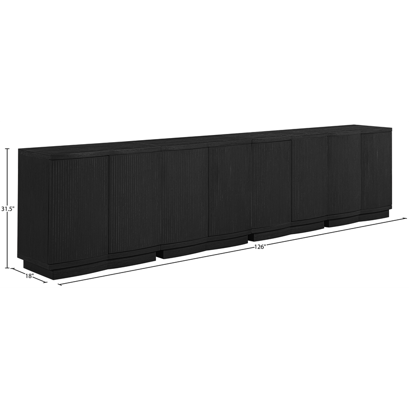 Meridian Furniture Aveline Black Oak Veneer 4pc. Sideboard/Buffet