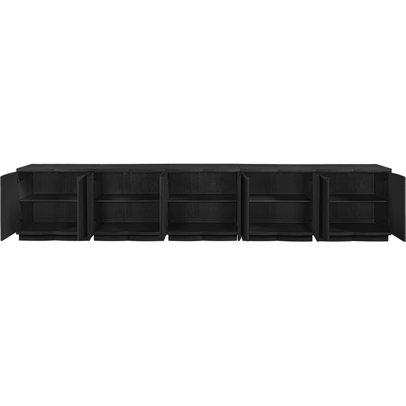 Meridian Furniture Aveline Black Oak Veneer 5pc. Sideboard/Buffet