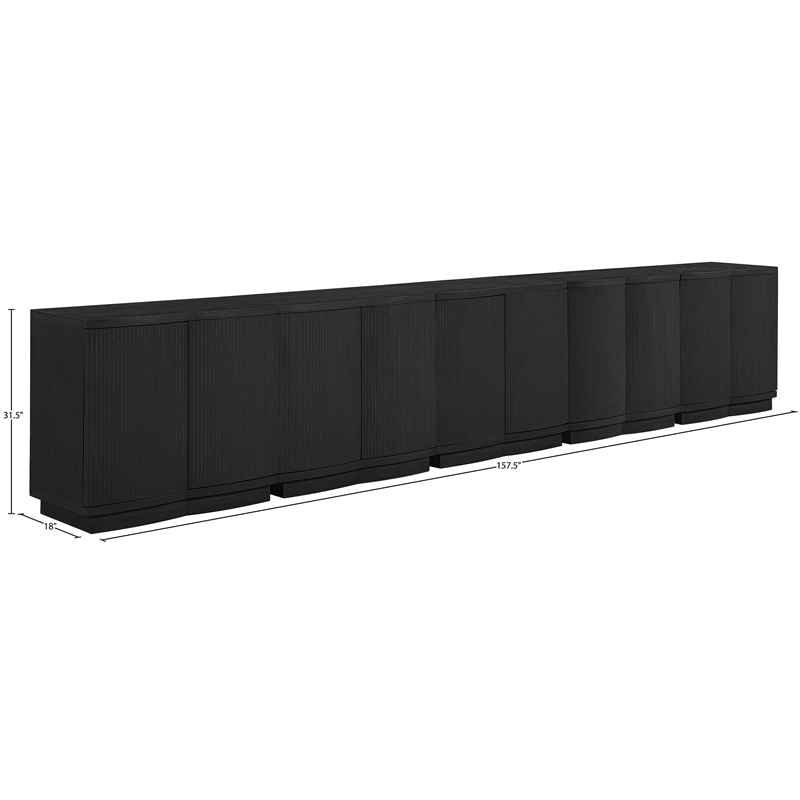Meridian Furniture Aveline Black Oak Veneer 5pc. Sideboard/Buffet