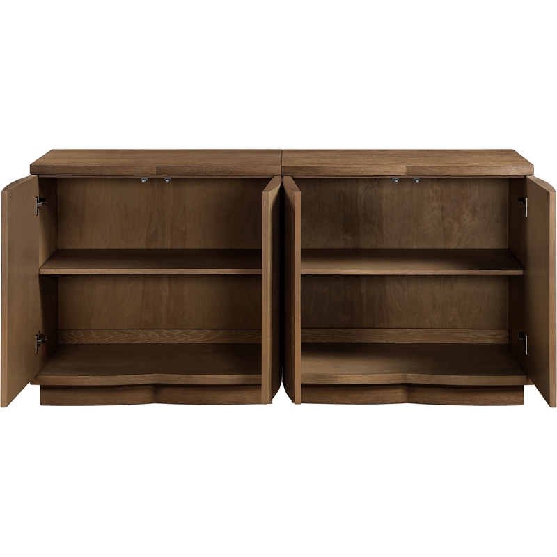 Meridian Furniture Aveline Brown Oak Veneer 2pc. Sideboard/Buffet