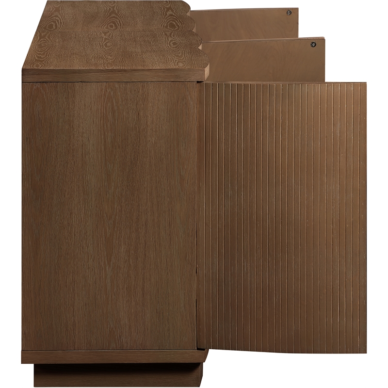 Meridian Furniture Aveline Brown Oak Veneer 2pc. Sideboard/Buffet