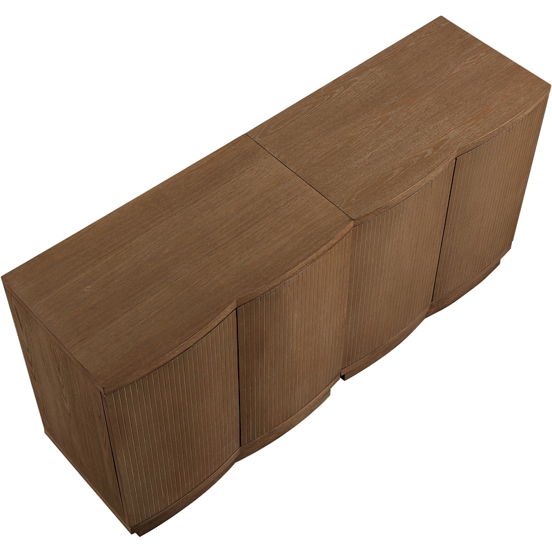 Meridian Furniture Aveline Brown Oak Veneer 2pc. Sideboard/Buffet