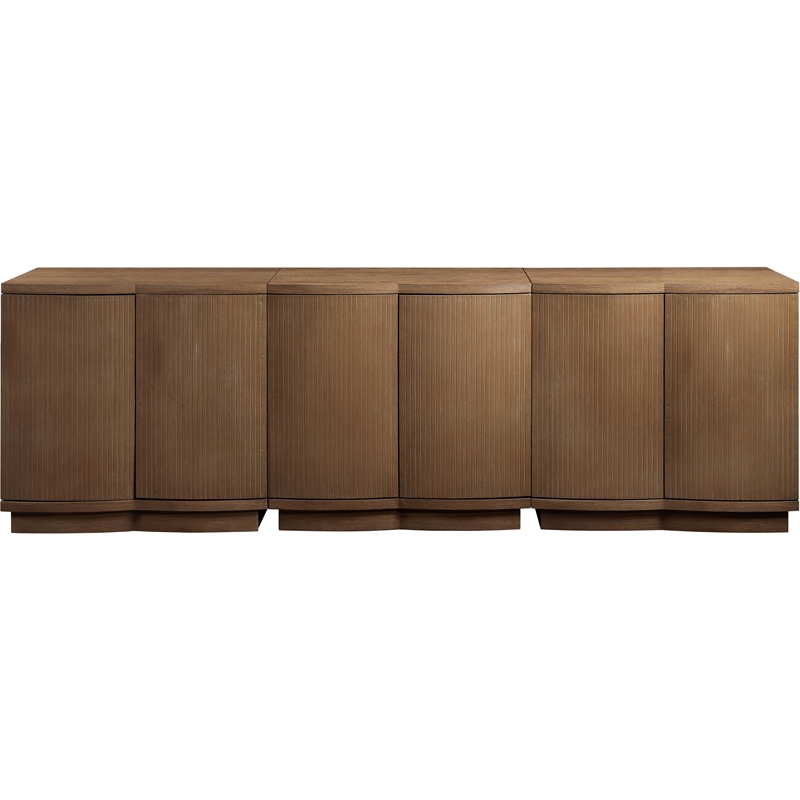 Meridian Furniture Aveline Brown Oak Veneer 3pc. Sideboard/Buffet