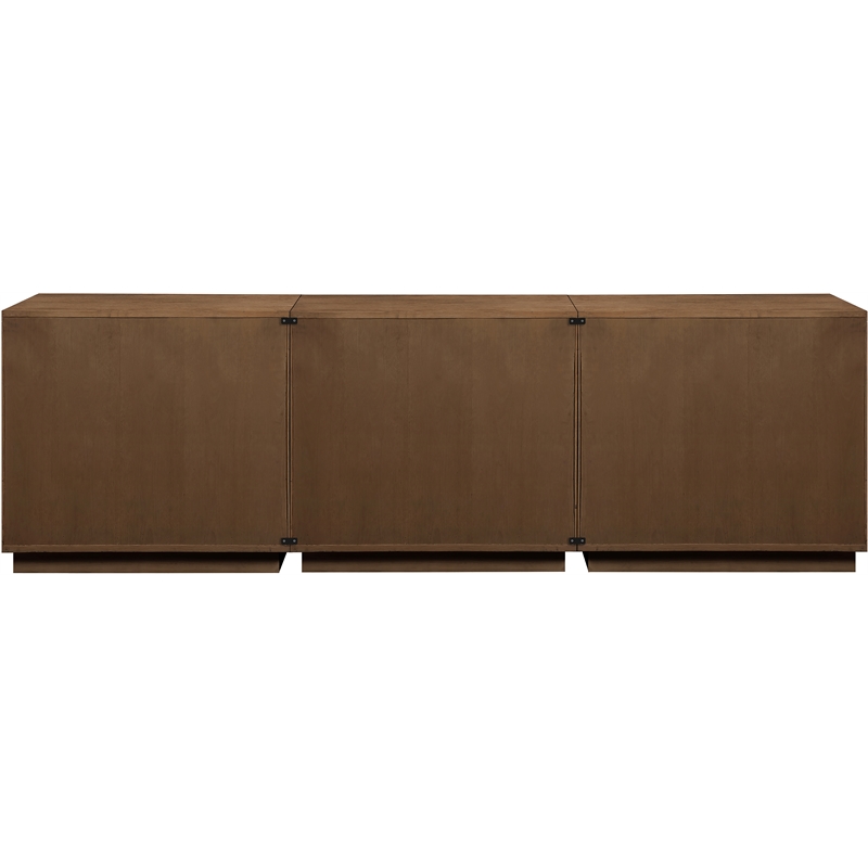 Meridian Furniture Aveline Brown Oak Veneer 3pc. Sideboard/Buffet