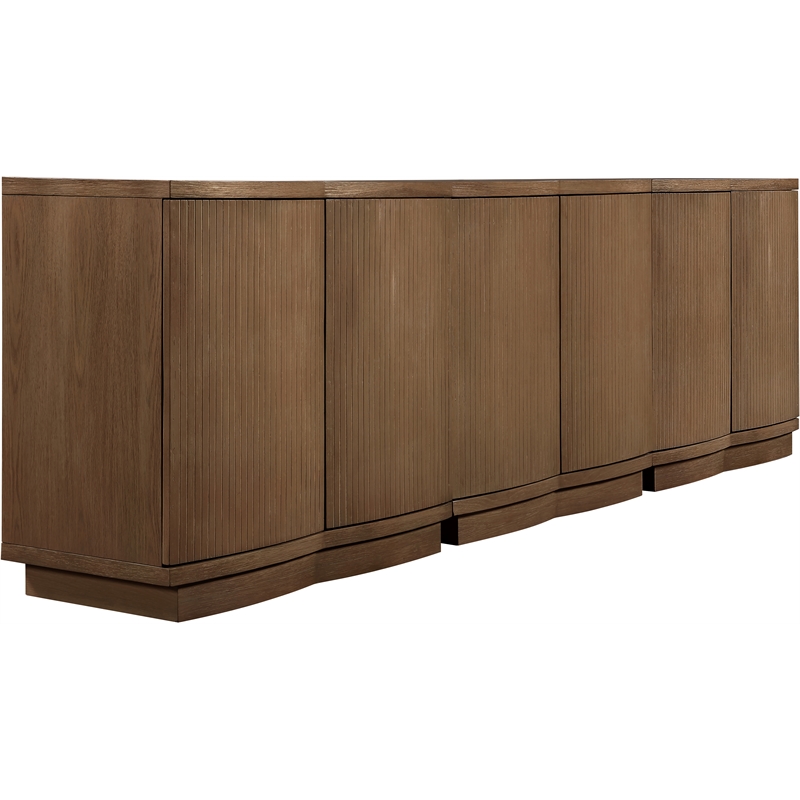 Meridian Furniture Aveline Brown Oak Veneer 3pc. Sideboard/Buffet