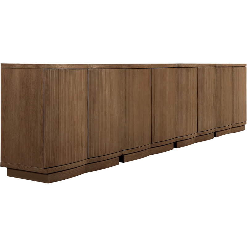 Meridian Furniture Aveline Brown Oak Veneer 4pc. Sideboard/Buffet