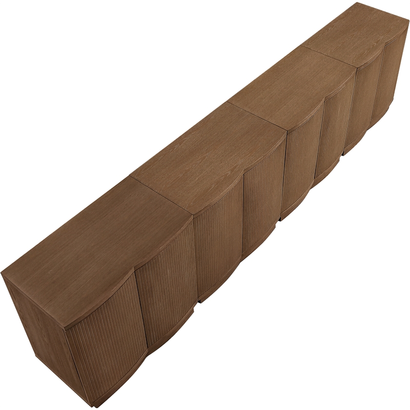 Meridian Furniture Aveline Brown Oak Veneer 4pc. Sideboard/Buffet