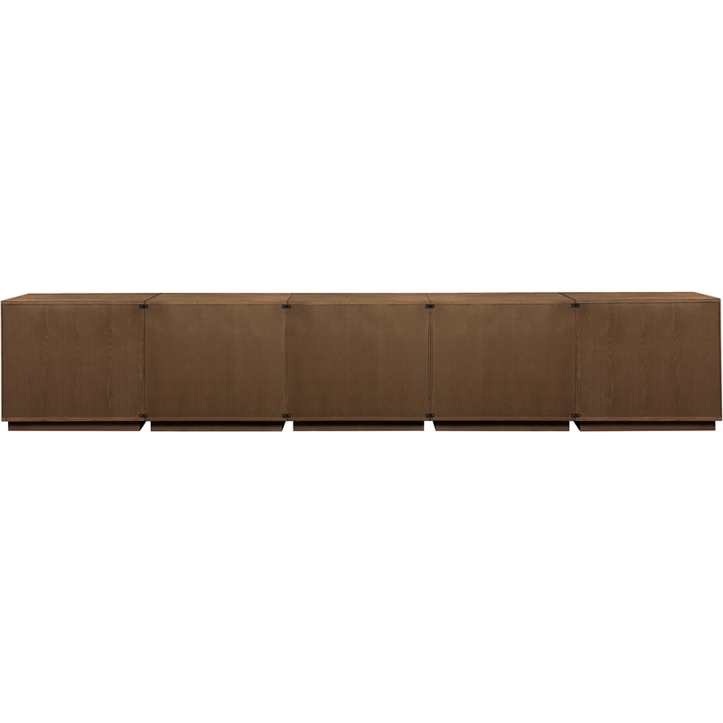 Meridian Furniture Aveline Brown Oak Veneer 5pc. Sideboard/Buffet