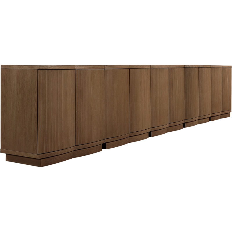 Meridian Furniture Aveline Brown Oak Veneer 5pc. Sideboard/Buffet