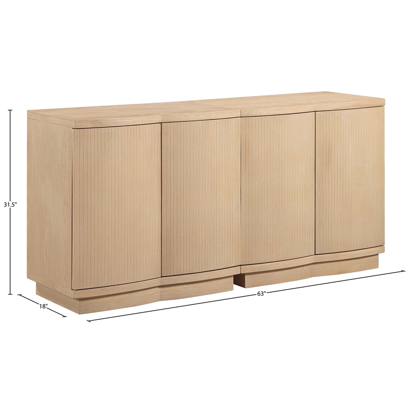 Meridian Furniture Aveline Natural Oak Veneer 2pc. Sideboard/Buffet