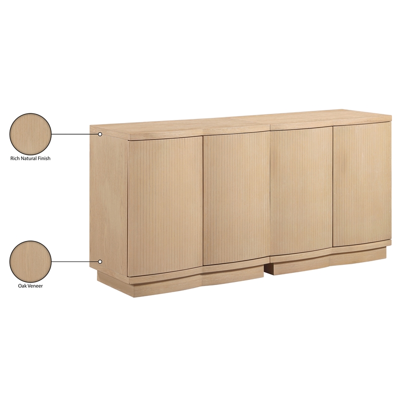 Meridian Furniture Aveline Natural Oak Veneer 2pc. Sideboard/Buffet