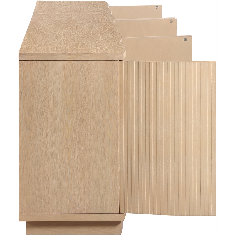 Meridian Furniture Aveline Natural Oak Veneer 3pc. Sideboard/Buffet