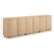 Meridian Furniture Aveline Natural Oak Veneer 3pc. Sideboard/Buffet